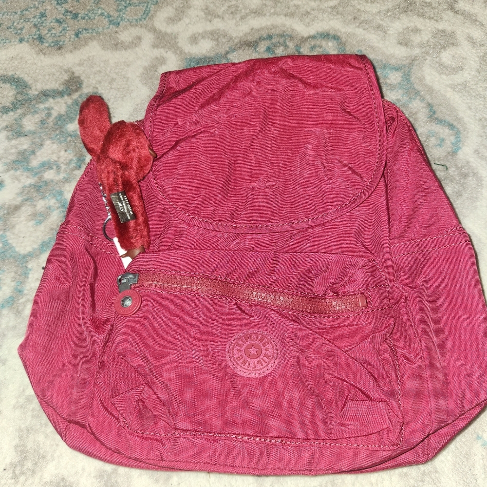 NEW Kipling EZRA regal Ruby Backpack